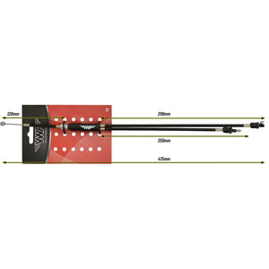 Vwp bmx boven remkabel cpl. m stelb. 475mm zwart freestyle