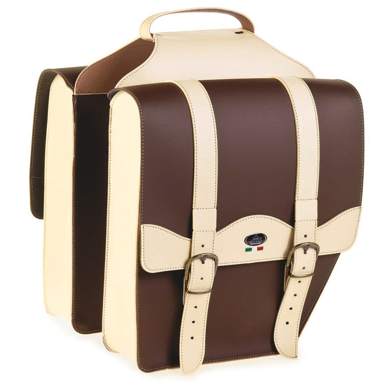 Afbeelding laden in galerijviewer, Monte grappa dubbele tas 17l cruiser vintage cream t.dimoro

