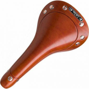 Selle Monte Grappa Italia Zadel Italia V1 Vintage Storica leder honingbruin AM