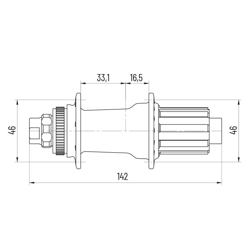 Afbeelding laden in galerijviewer, Miche xmx achternaaf mtb 142mm tx12 32g shimano
