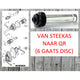 Miche achternaaf adaptor voor steekas naar qr dx m disc