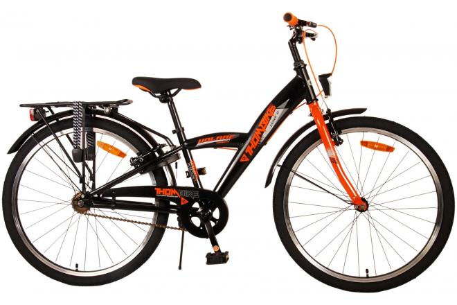 Afbeelding laden in galerijviewer, Volare Thombike Kinderfiets Jongens 24 inch Zwart Oranje Twee handremmen
