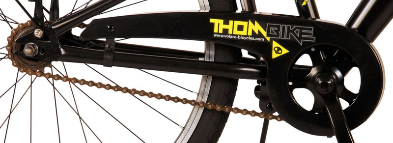 Afbeelding laden in galerijviewer, Volare Thombike Kinderfiets Jongens 24 inch Zwart Geel Twee handremmen

