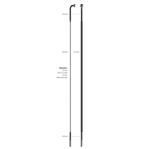 Sapim Spaak 14-234 CX-Ray plat zwart met nippel (20st)