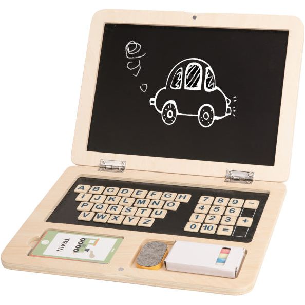 Afbeelding laden in galerijviewer, Tooky toy Educatief Houten Speelgoed Laptop 58-delig
