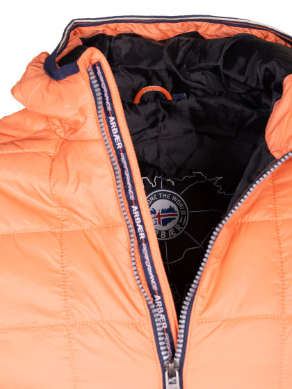 Afbeelding laden in galerijviewer, Arbaer Aaron Padded Jacket Heren Koraaloranje Maat M
