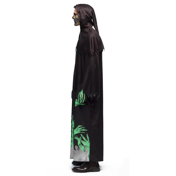 Afbeelding laden in galerijviewer, Boland Glowing reaper kostuum heren zwart groen maat 50 52 (M)
