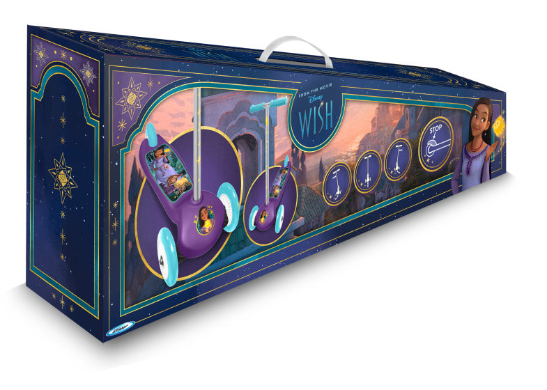 Afbeelding laden in galerijviewer, Disney Wish 3-wiel Kinderstep Voetrem Junior Paars Lichtblauw
