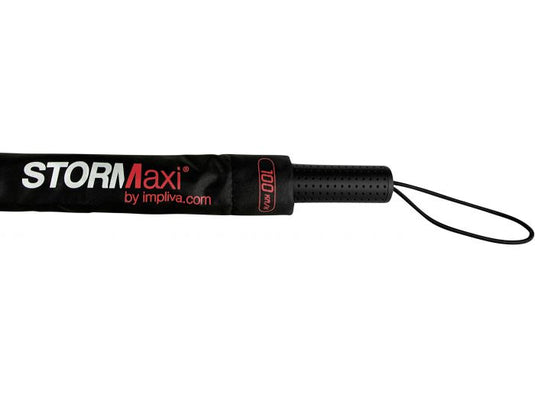 Impliva STORMaxi stormparaplu 100 cm polyester zwart rood