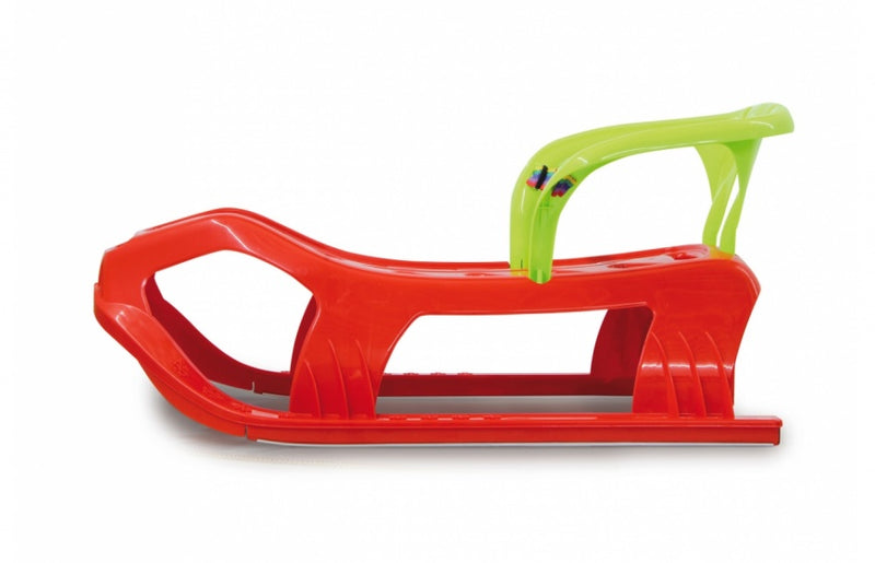 Afbeelding laden in galerijviewer, Jamara Snow Star slee met rugleuning 90 cm rood

