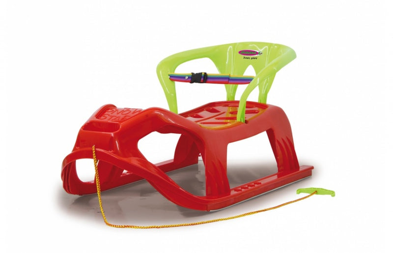 Afbeelding laden in galerijviewer, Jamara Snow Star slee met rugleuning 90 cm rood
