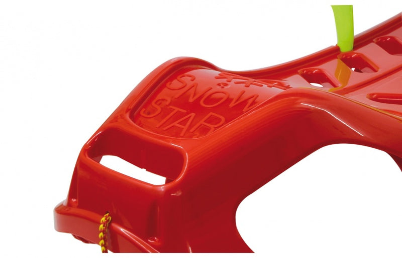 Afbeelding laden in galerijviewer, Jamara Snow Star slee met rugleuning 90 cm rood
