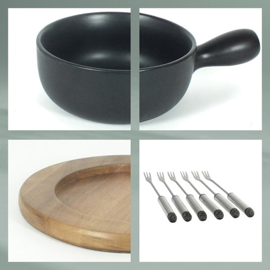 Kela Country fondueset 6 personen 2 liter 10-delig zwart