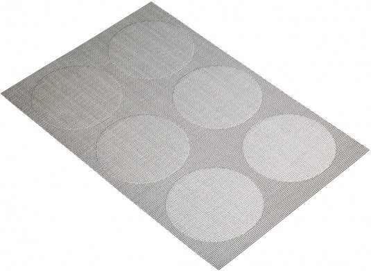 Kitchencraft Placemat 30 x 45 cm PVC polyester zilvergrijs