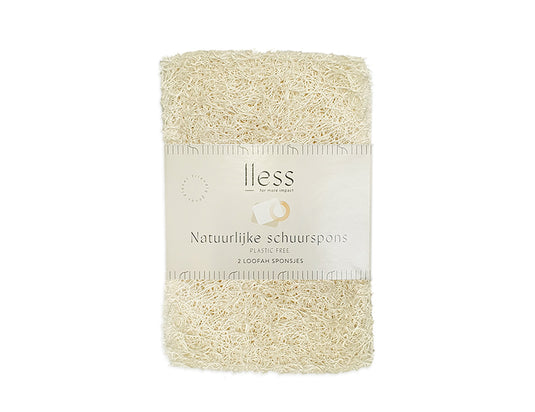 Lless Natuurlijke Schuurspons Loofah 2 Stuks