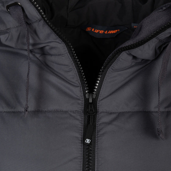 Afbeelding laden in galerijviewer, Life line Howitt Fake Down Parka dames grijs maat S
