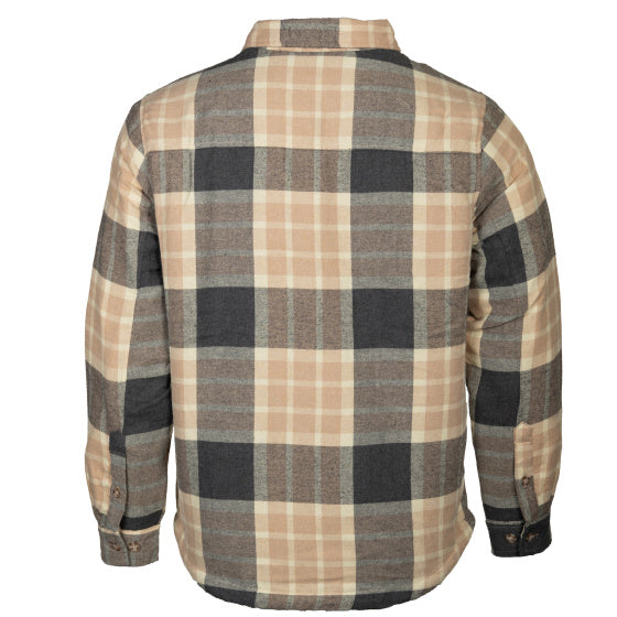 Afbeelding laden in galerijviewer, Life line Jervis Padded Flannel Shirt heren beige maat XL
