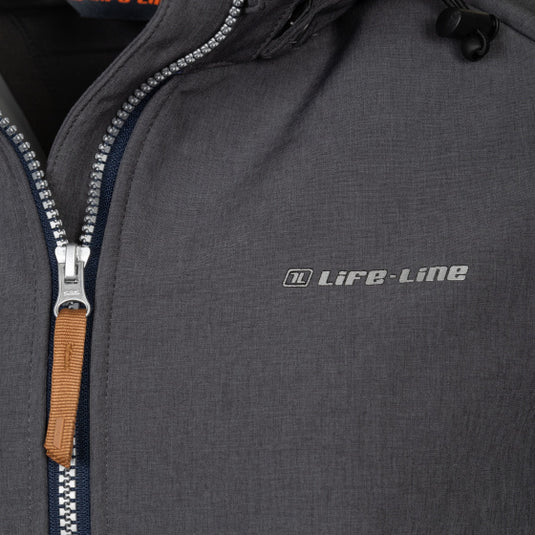 Life line Kya softshell parka dames donkergrijs maat 3XL
