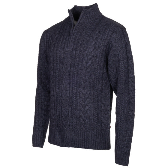 Afbeelding laden in galerijviewer, Life line Marcel sweater knit half zip heren donkerblauw maat 4XL
