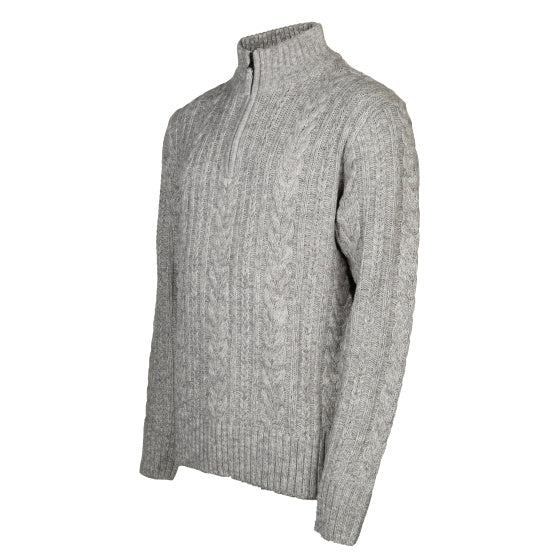 Afbeelding laden in galerijviewer, Life line Marcel sweater knit half zip heren lichtgrijs maat L
