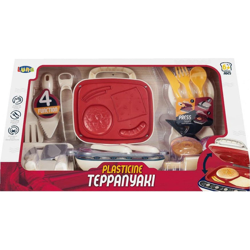Afbeelding laden in galerijviewer, Luna Teppanyaki speelset junior 20-delig wit rood
