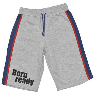 Max buddies Short Vito jongens polykatoen grijs maat 140