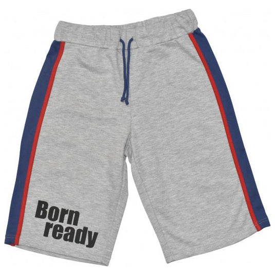 Max buddies Short Vito jongens polykatoen grijs maat 140