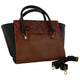 Mh bijoux Schoudertas dames 24 x 41 cm leer zwart bruin 2-delig