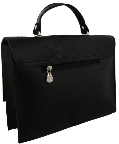 Mh bijoux Schoudertas dames 28 x 21 x 5 cm leer zwart 2-delig