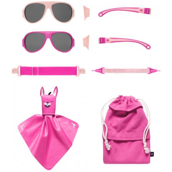 Afbeelding laden in galerijviewer, Mokki Click Change kinderzonnebril 2-5 jaar roze 2 stuks
