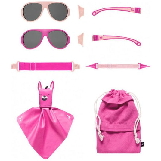 Mokki Click Change kinderzonnebril 2-5 jaar roze 2 stuks