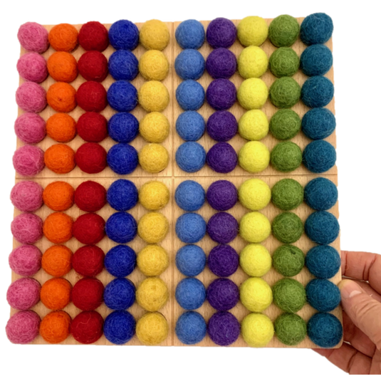Papoose Toys Papoose Toys 2cm Felt Balls Bright 100pc