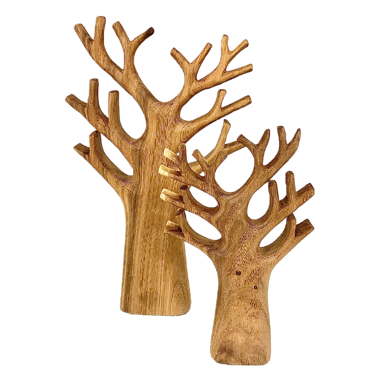 Papoose Toys Papoose Toys Carved Tree Set 2pc