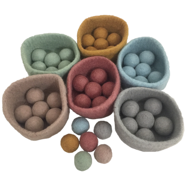 Papoose Toys Papoose Toys Earth Ball-Bowl Set 48pc 3+ Age