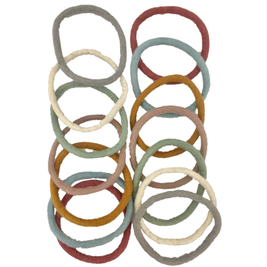 Papoose Toys Papoose Toys Earth Felt Rings 28pc