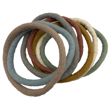 Papoose Toys Papoose Toys Earth Felt Rings Small Set 7pc