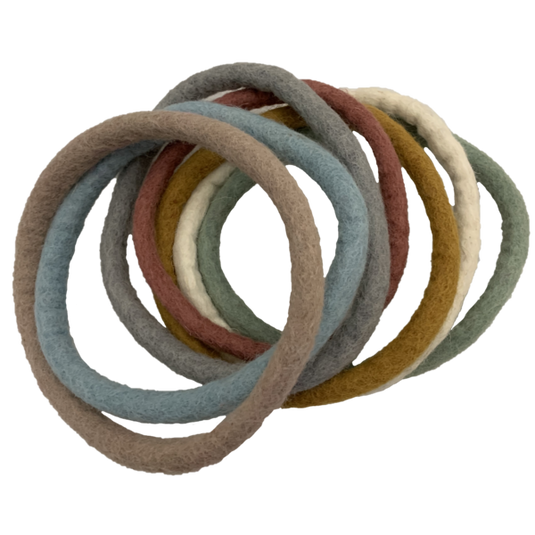 Papoose Toys Papoose Toys Earth Felt Rings Small Set 7pc