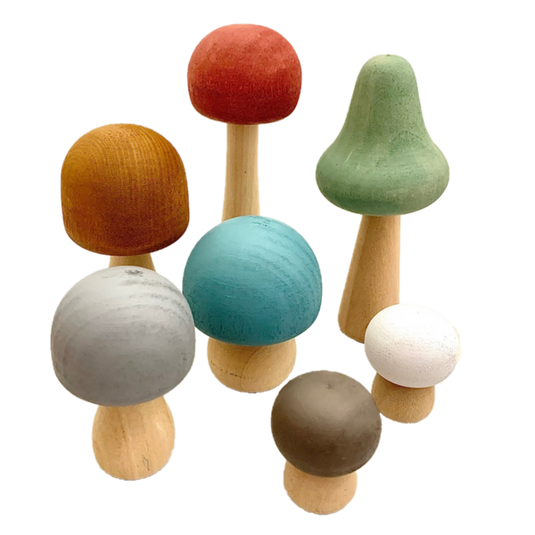 Papoose Toys Papoose Toys Earth Mushrooms 7pc