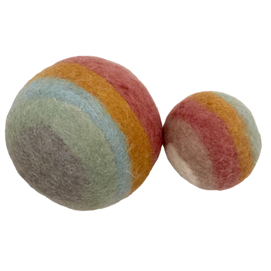 Papoose Toys Papoose Toys Earth Rainbow Balls 2pc