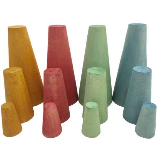 Papoose Toys Papoose Toys Earth Stacking Cones 12pc