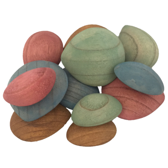 Papoose Toys Papoose Toys Earth Wood Pebbles 12pc