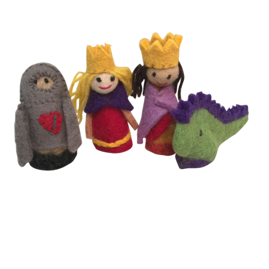 Papoose Toys Papoose Toys Finger Puppets King Queen 4pc