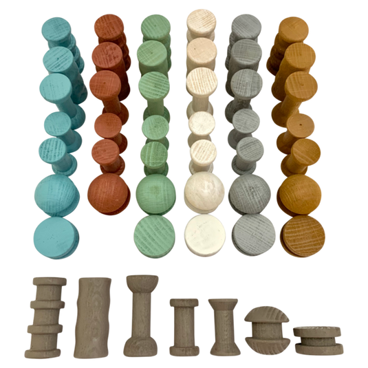 Papoose Toys Papoose Toys Mini Earth Spools 49pc