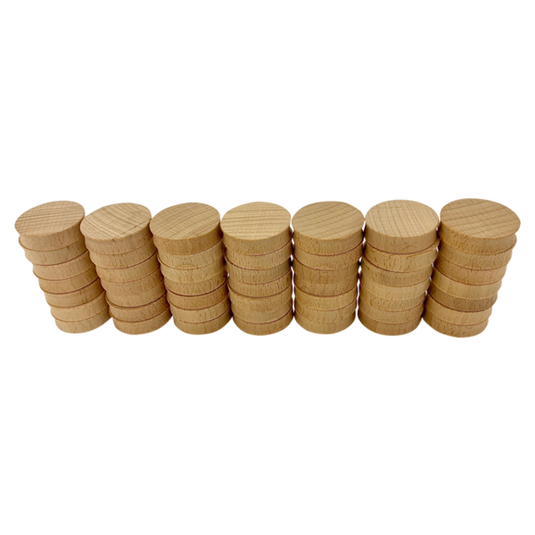 Papoose Toys Papoose Toys Mini Natural Concave 4cm 49pc