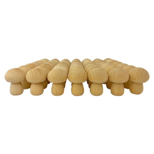 Papoose Toys Papoose Toys Mini Natural Mushroom 49pc