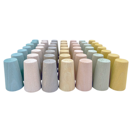 Papoose Toys Papoose Toys Mini Pastel Cones 49pc