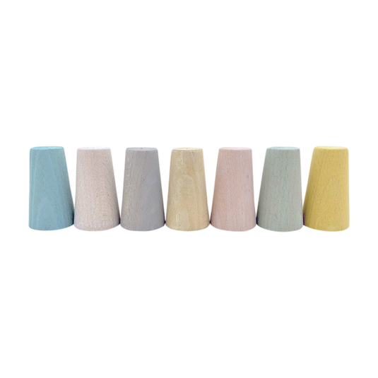 Papoose Toys Papoose Toys Mini Pastel Cones 7pc