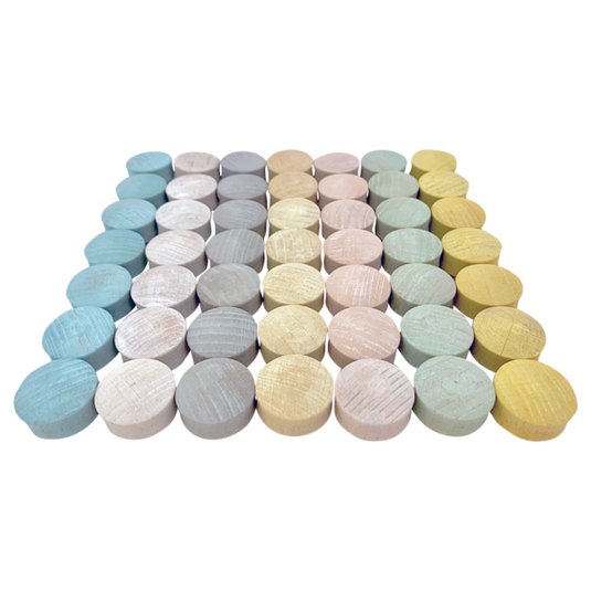 Papoose Toys Papoose Toys Mini Pastel Convex 49pc