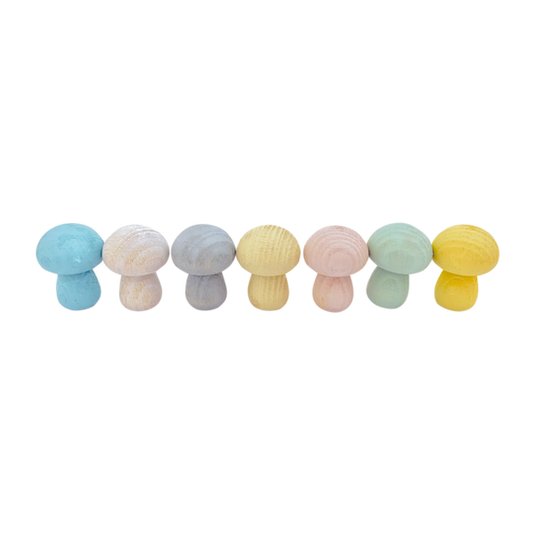 Papoose Toys Papoose Toys Mini Pastel Mushroom 7pc