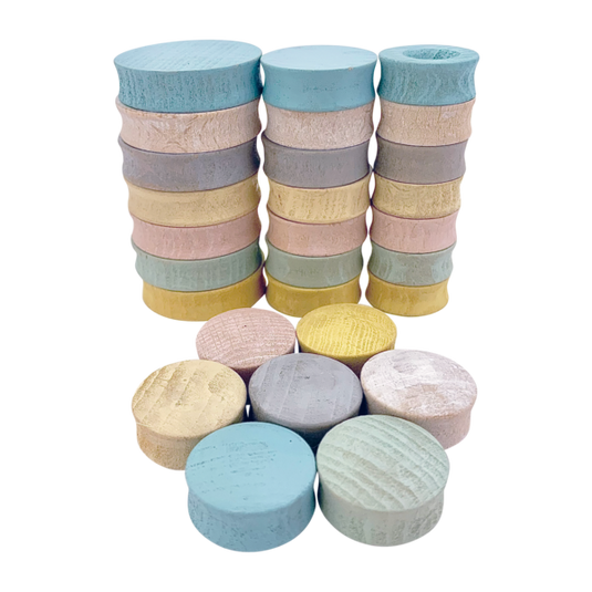 Papoose Toys Papoose Toys Mini Pastel Rounds 28pc